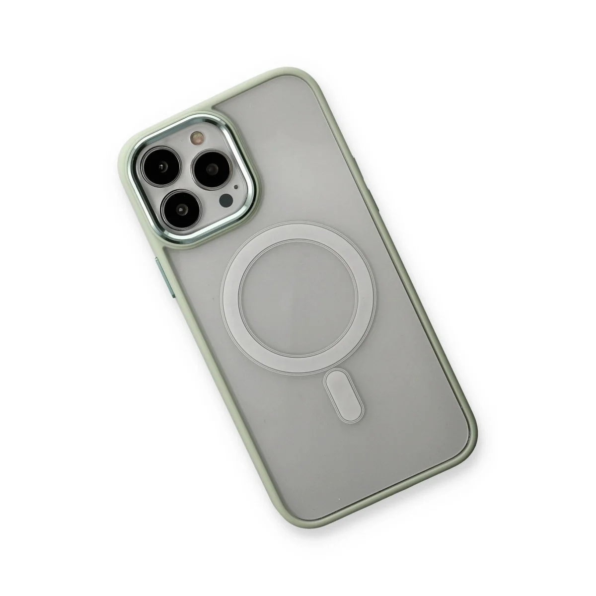 Apple İphone 14 Pro Max Kılıf Room Magneticsafe Silikon - Su Yeşili görsel 3