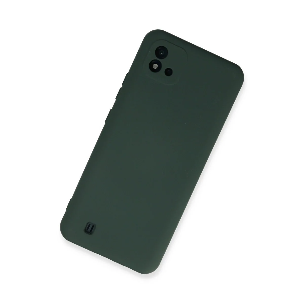 Realme C11 2021 Kılıf Nano İçi Kadife Silikon - Koyu Yeşil görsel 2