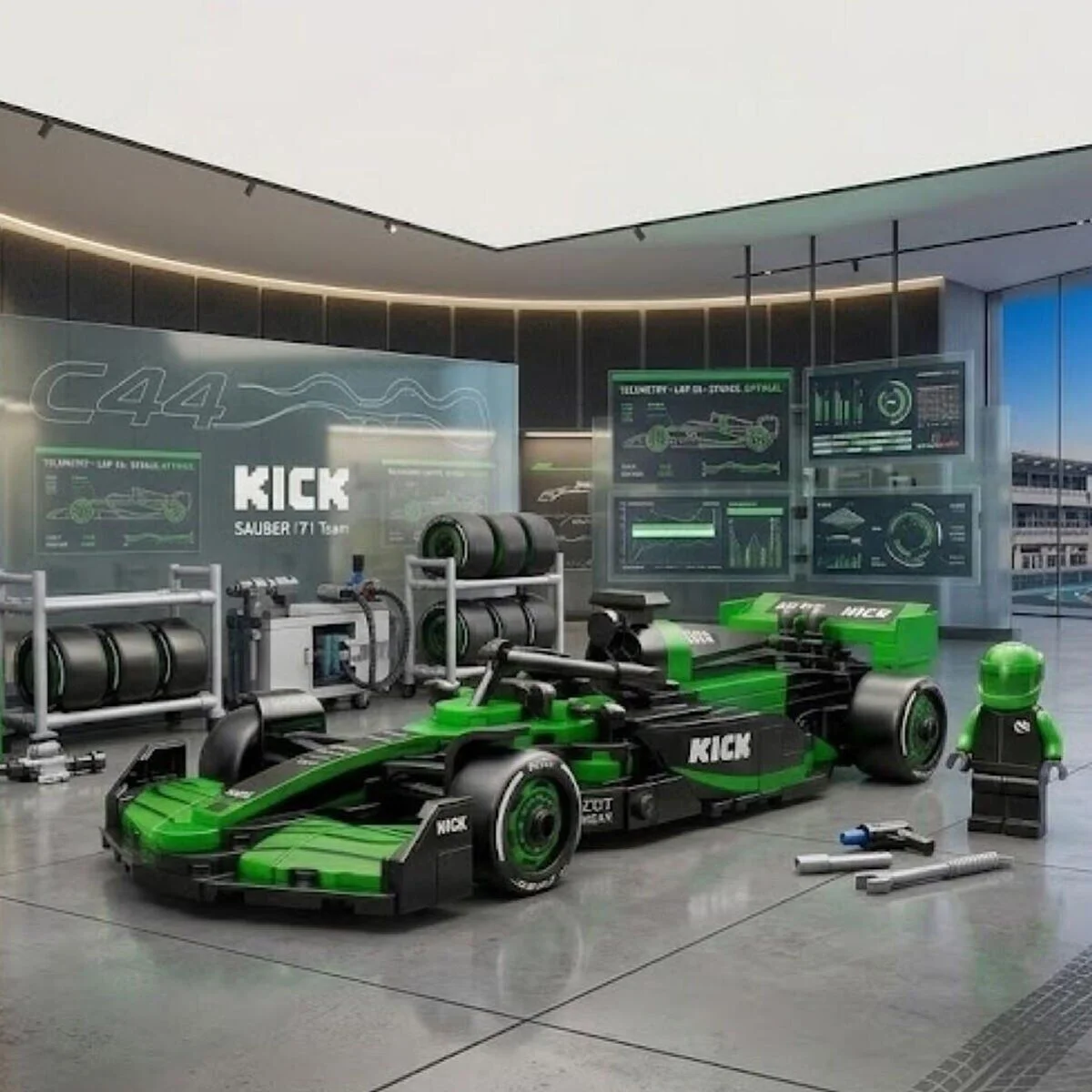 C55082W Kıck Sauber F1 Team C45-2025 348 Parça Oyuncak görsel 2