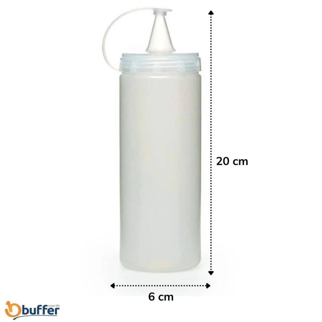Şeffaf Kapaklı Sızdırmaz Yağlık Sosluk Şişesi Plastik Yağdanlık 400 ml AP-9028 (adet fiyatıdır) görsel 4