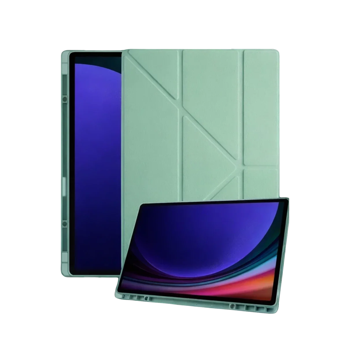 Samsung Galaxy Tab A11 Kalemlikli Mars Tablet Kılıfı - Açık Yeşil