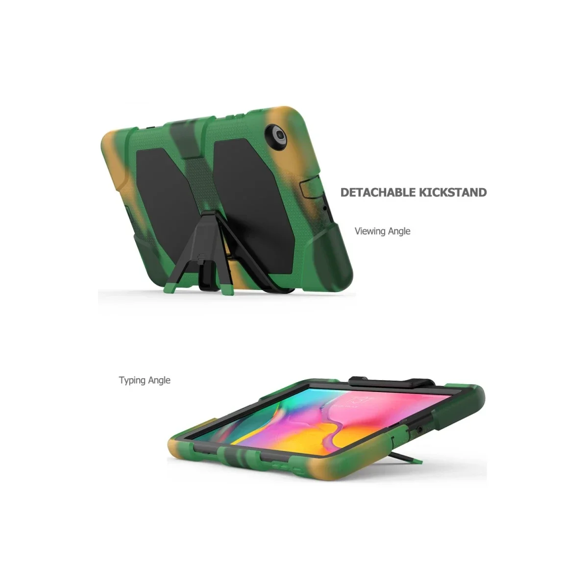 Samsung Galaxy T510 Tab A 10.1 Kılıf Griffin Tablet Kapak - Kamuflaj görsel 6