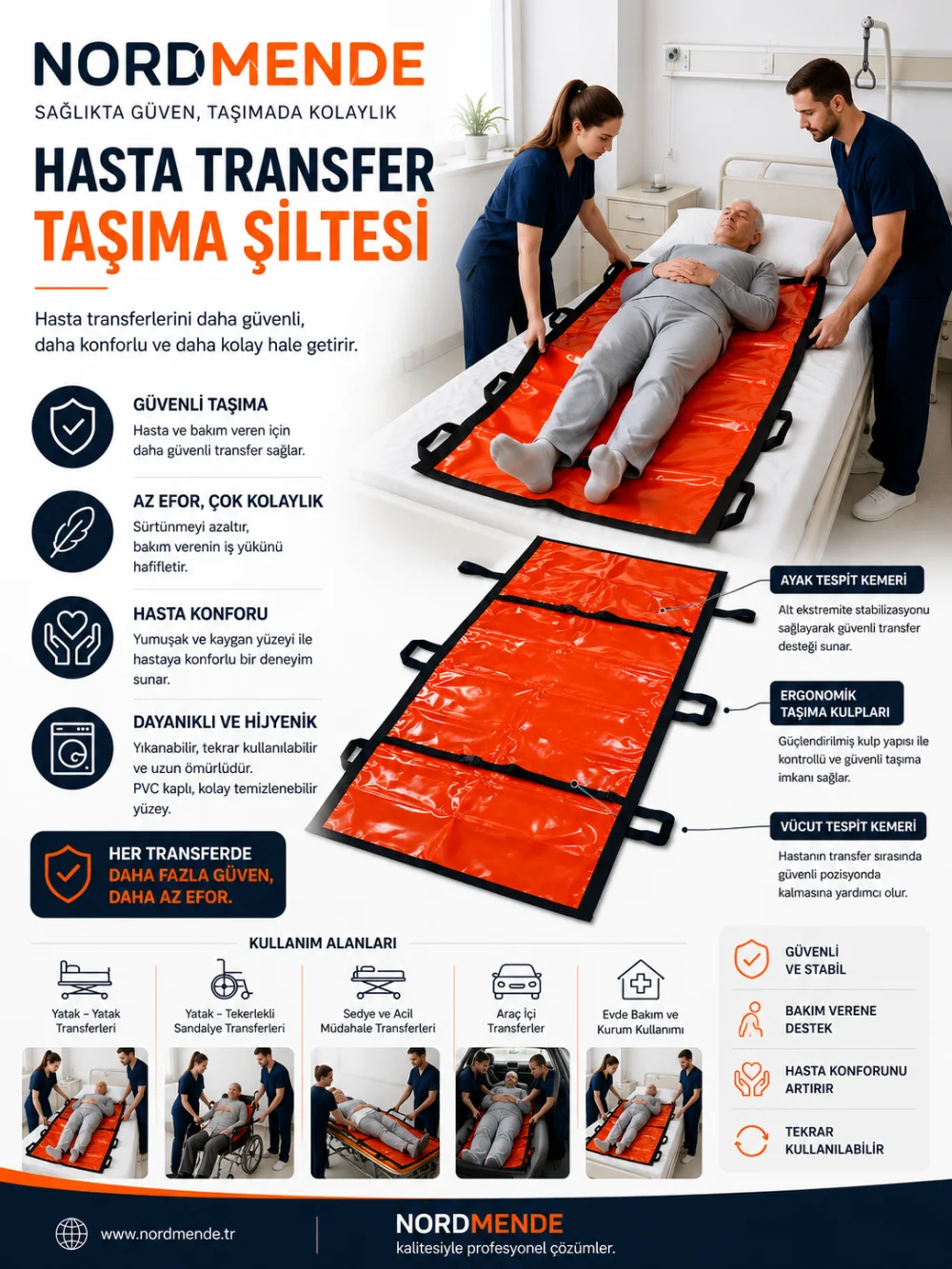 Hasta Transfer Taşıma Şiltesi görsel 2