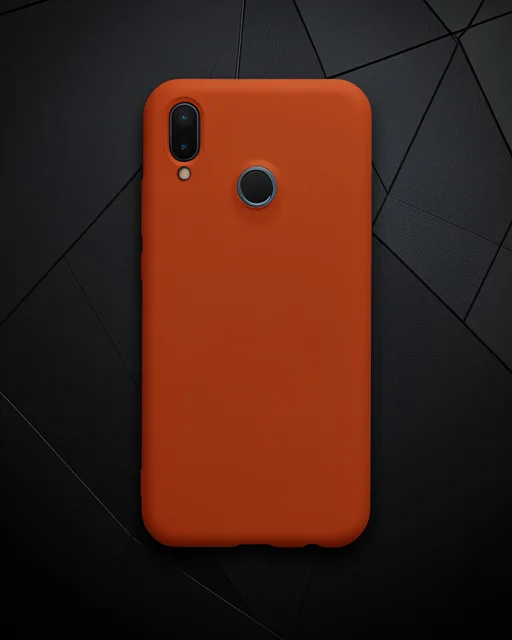 Huawei P20 Lite Kılıf Nano İçi Kadife Silikon - Turuncu