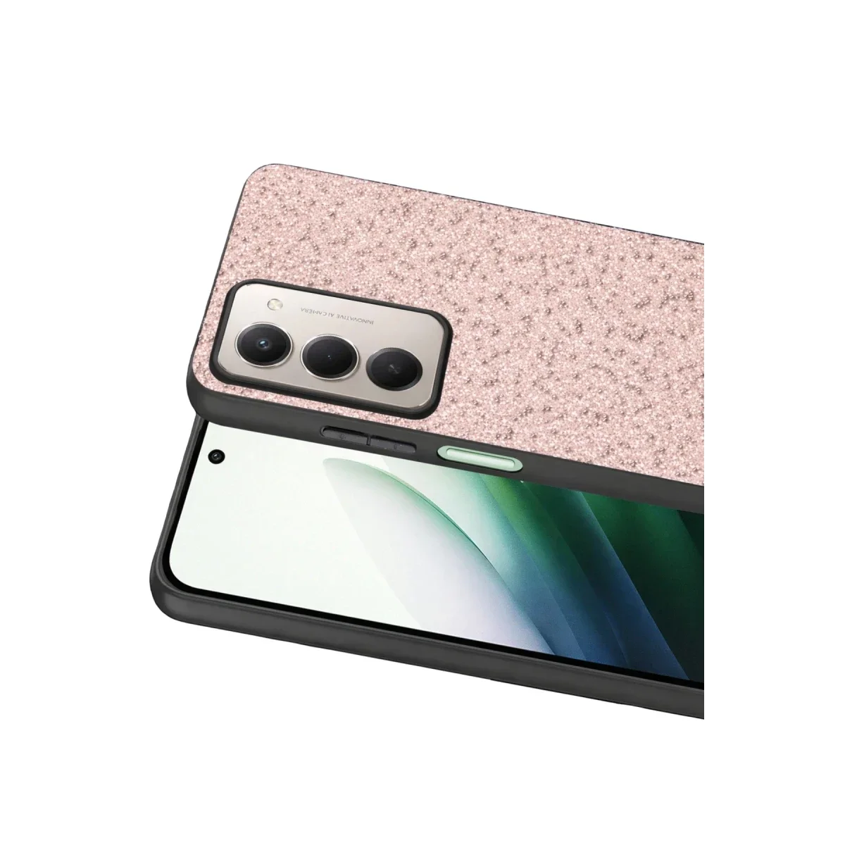 Onegif Xiaomi Redmi 15 4G Bright Simli Kapak - Pembe görsel 2