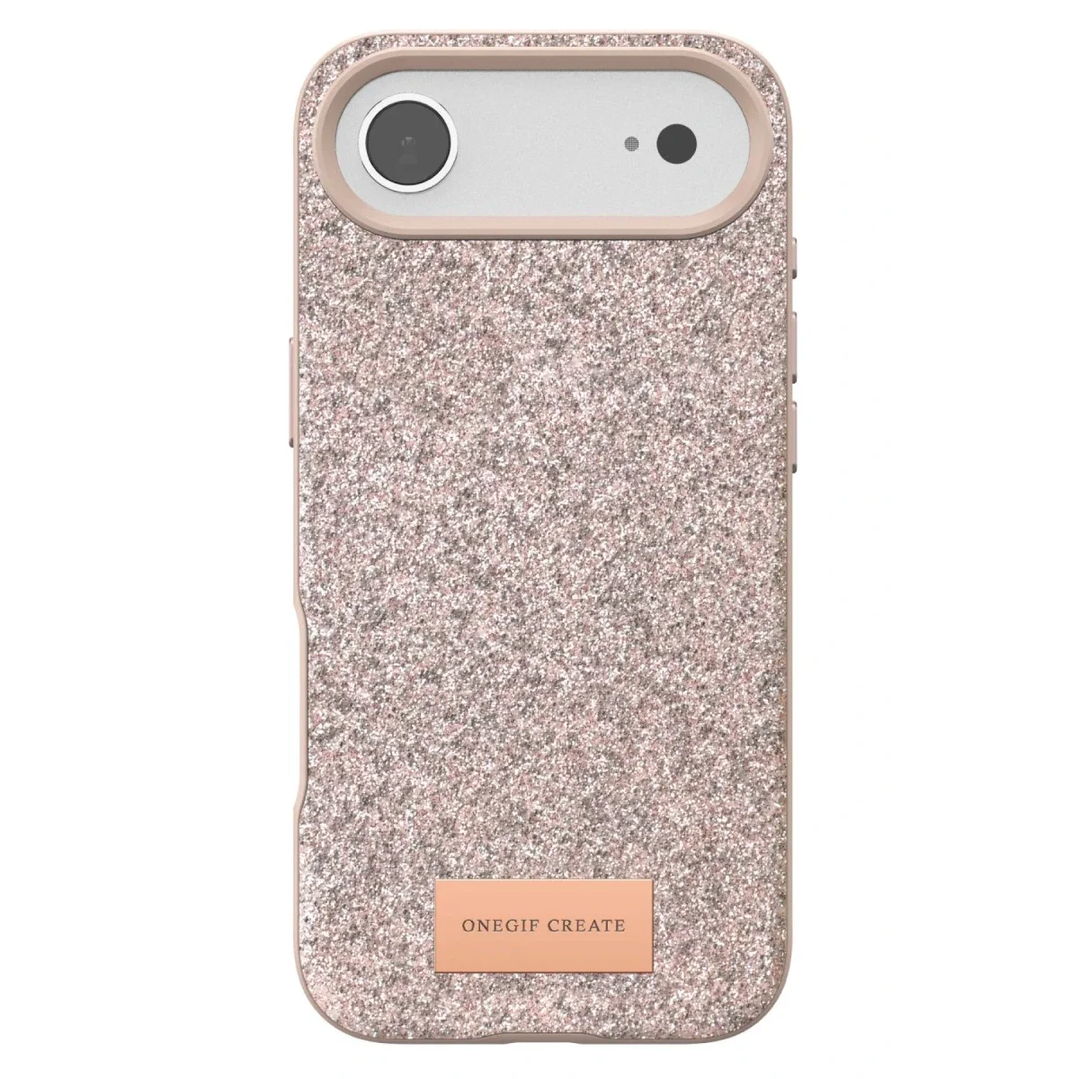 Onegif Apple iPhone 17 Air Bright Simli Kapak - Pembe görsel 4