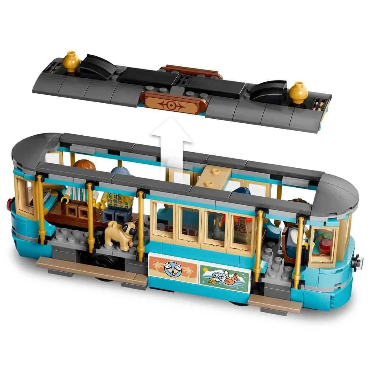 60506 Lego City Klasik Plaj Tramvayı 693 parça +7 yaş görsel 3