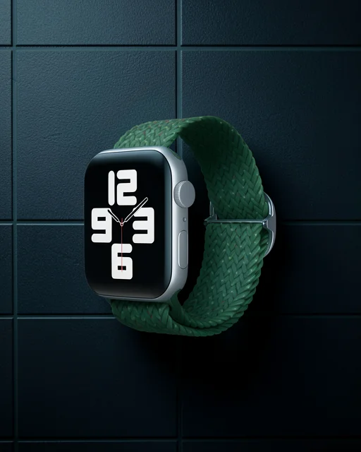 Apple Watch 38mm Kordon - Benekli Koyu Yeşil