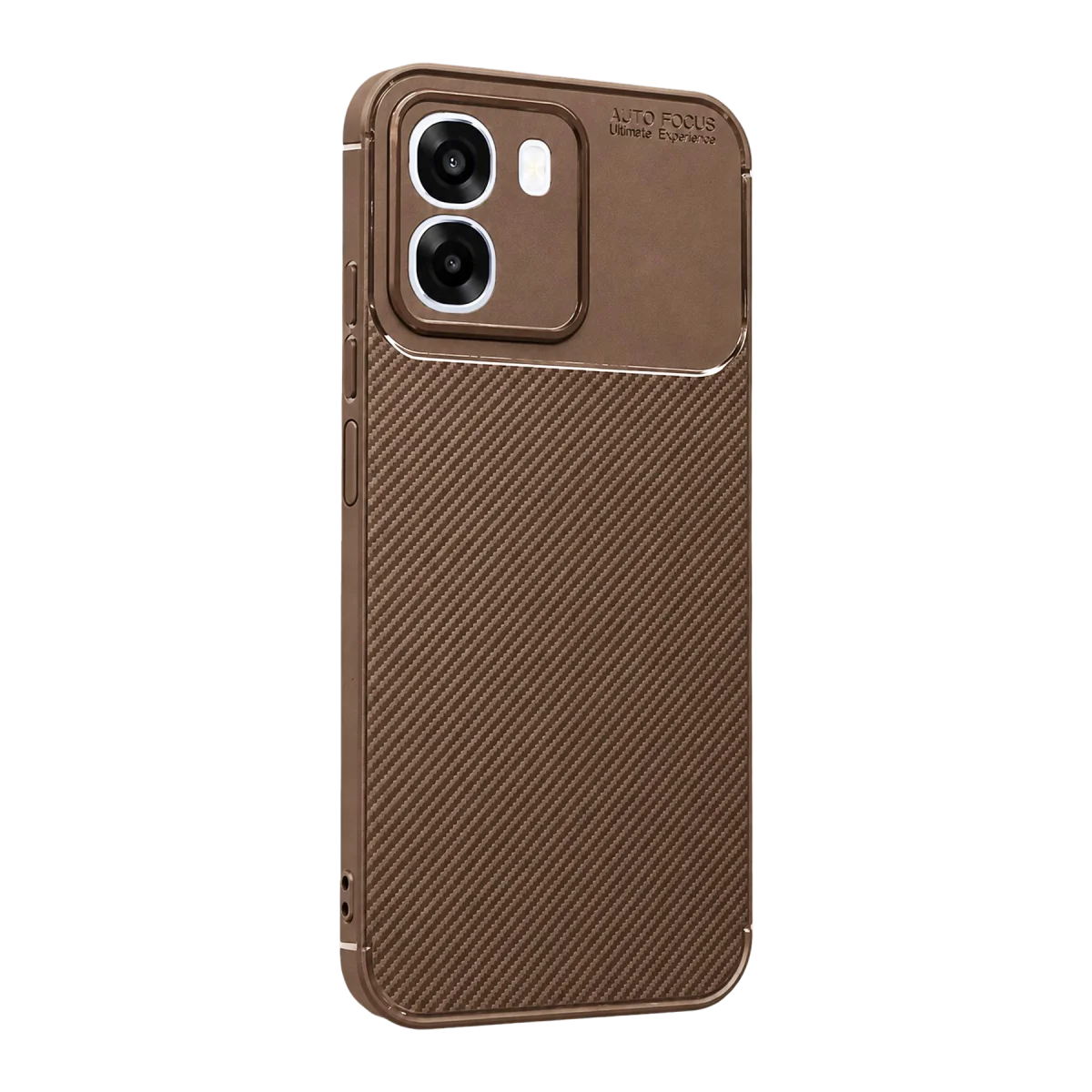 Oppo Oppo A6T 5G Auto Focus Karbon Kapak - Kahverengi