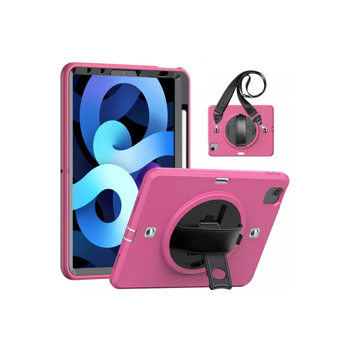 Apple iPad Pro 11 (2020) Kılıf Strap-C Otterbox Tablet Kapak - Pembe