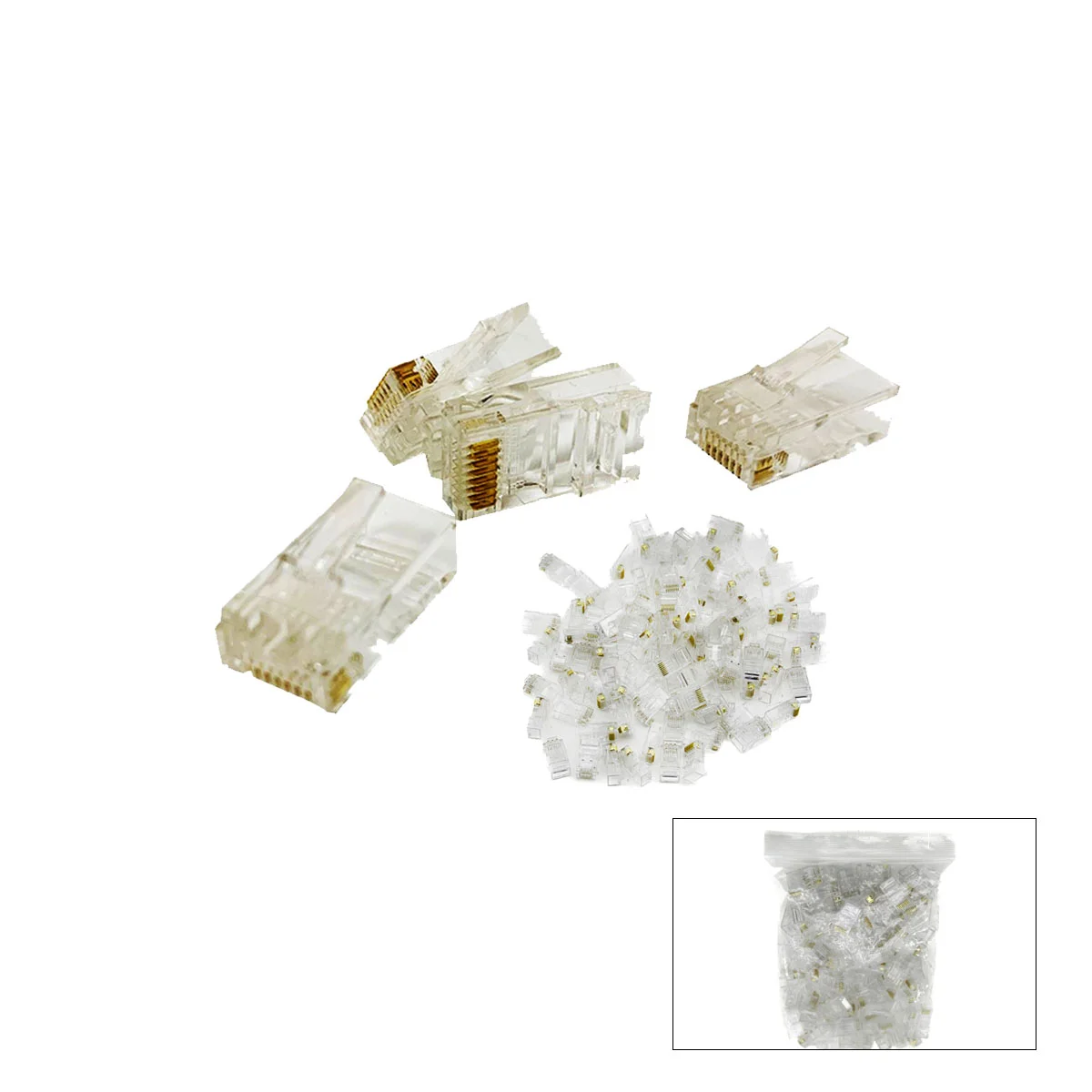 RJ45 Ethernet Jak 100 Adet görsel 3