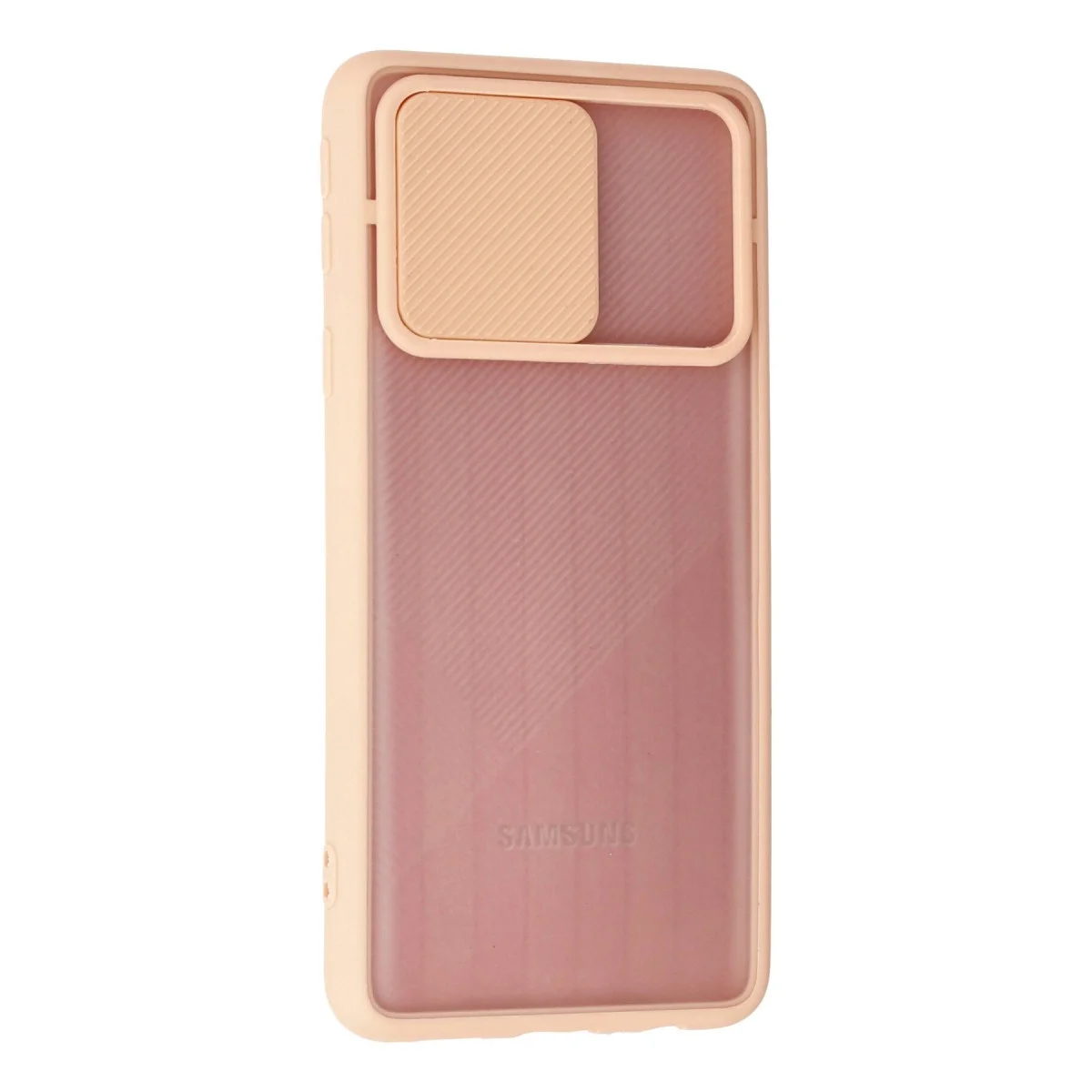 Samsung Galaxy A01 Core Kılıf Palm Buzlu Kamera Sürgülü Silikon - Pembe görsel 3