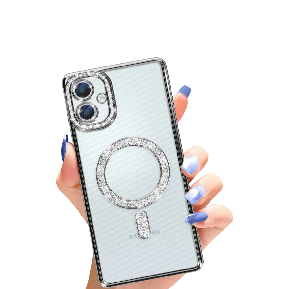 Samsung Galaxy A06 Joke Simli Magneticsafe Kılıf - Siyah görsel 2