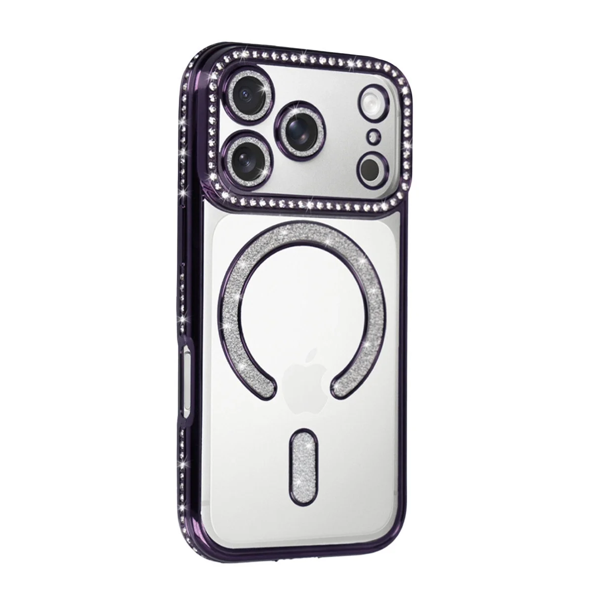Apple İphone 17 Pro Max Joke Simli Magneticsafe Kılıf - Derin Mor görsel 2