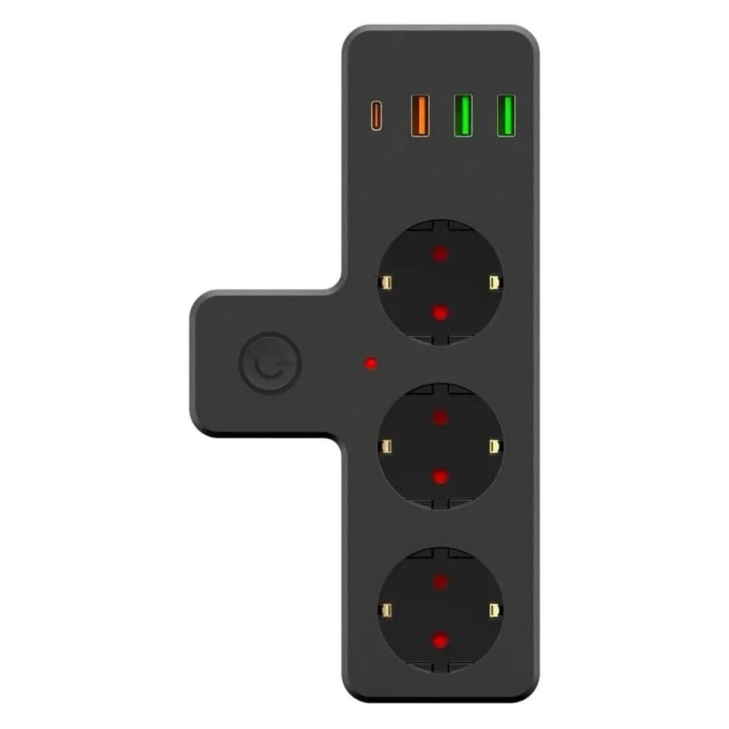 Yumurcak Shop Termal Akım Korumalı 3 Adet Soket,3 Adet USB ve 1 Adet Type-C Girişli 20w Priz Model 3397(adet fiyatıdır) görsel 5