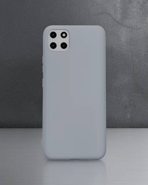 Realme C11 Kılıf Nano İçi Kadife Silikon - Gri