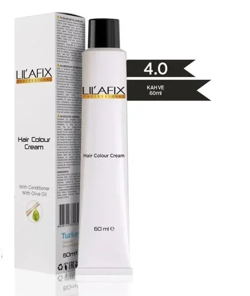 Lilafix Krem Profesyonel Tüp Saç Boyası 60ml - 4.0 Kahve Krem