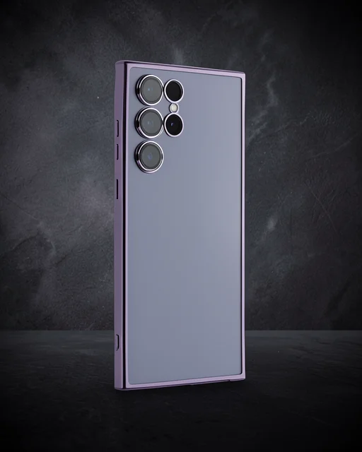 Samsung Galaxy S22 Ultra Kılıf Razer Lensli Silikon - Mor