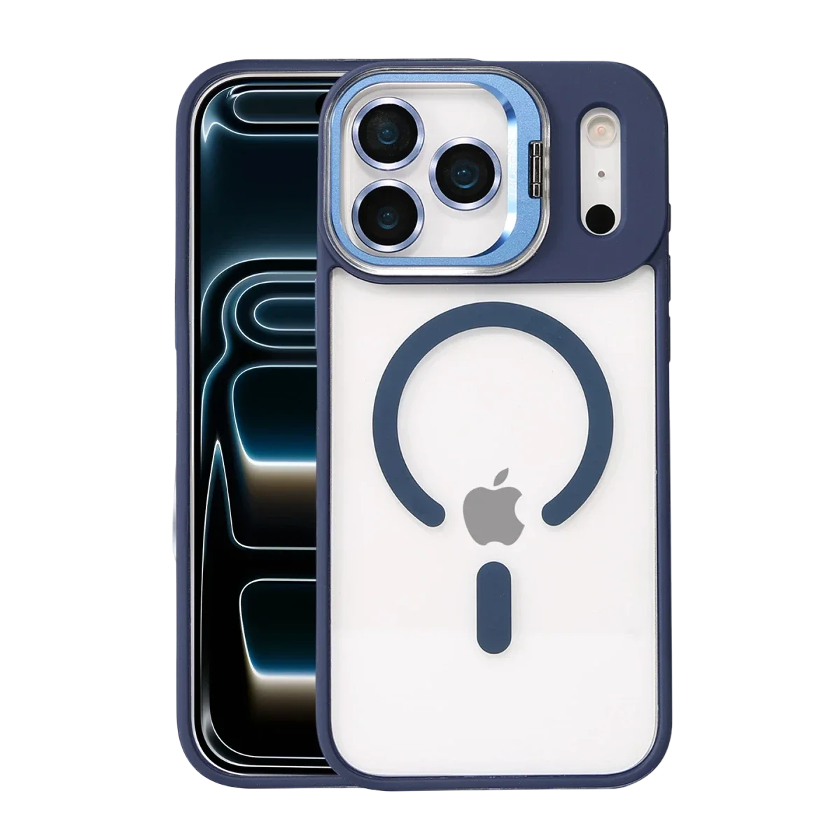 Joko Apple iPhone 17 Pro Max Remim Lensli Magsafe Standlı Kapak - Lacivert