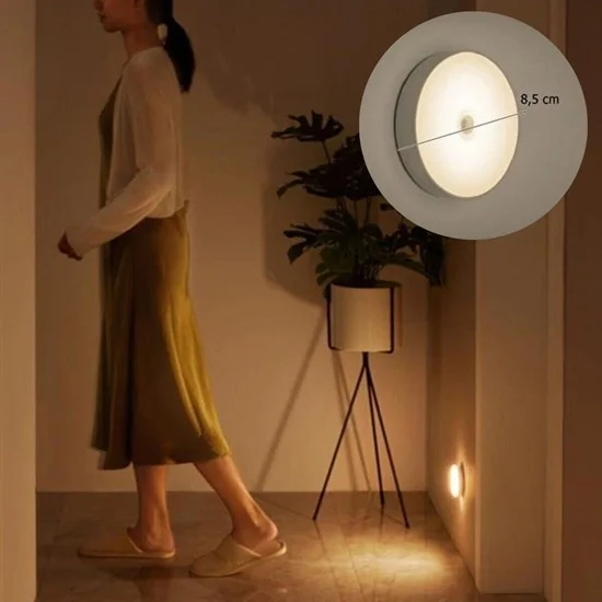 Sensörlü Mıknatıslı Yapışkanlı - Çekmece - Dolap Köşe Aydınlatıcı Kablosuz Şarjlı Led Spot Mutfak Lamba görsel 5