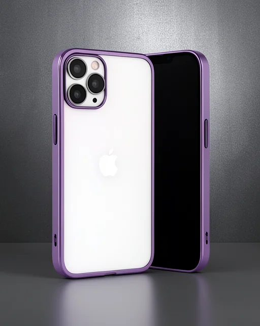 Apple İphone 13 Pro Max Kılıf Razer Lensli Silikon - Mor