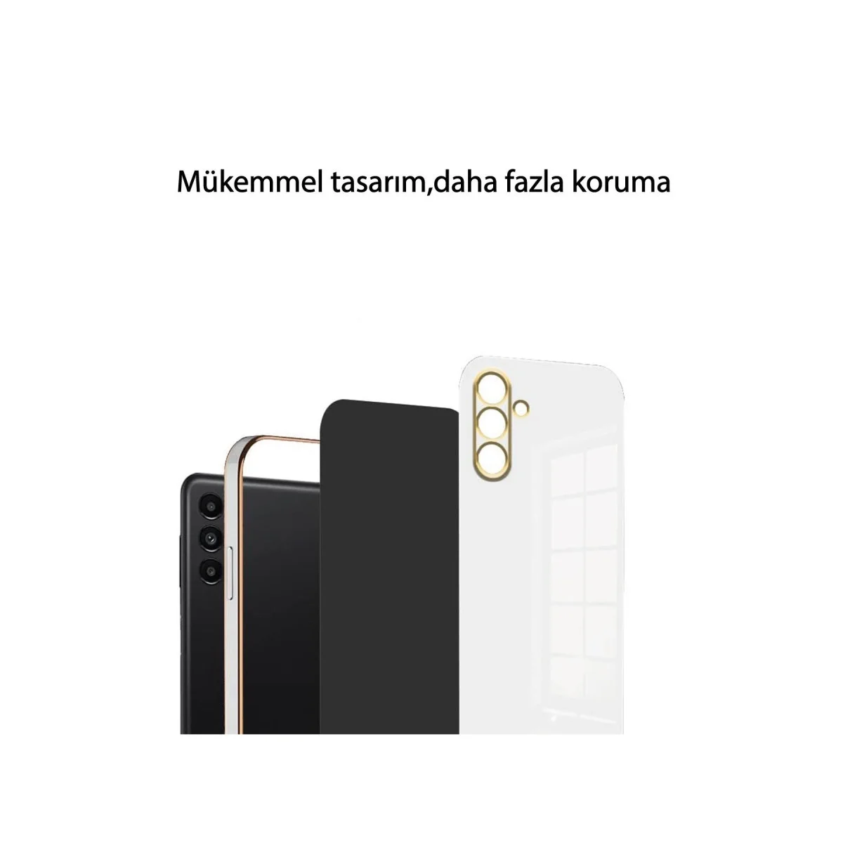 Samsung Galaxy M15 Kılıf Volet Silikon - Siyah görsel 2