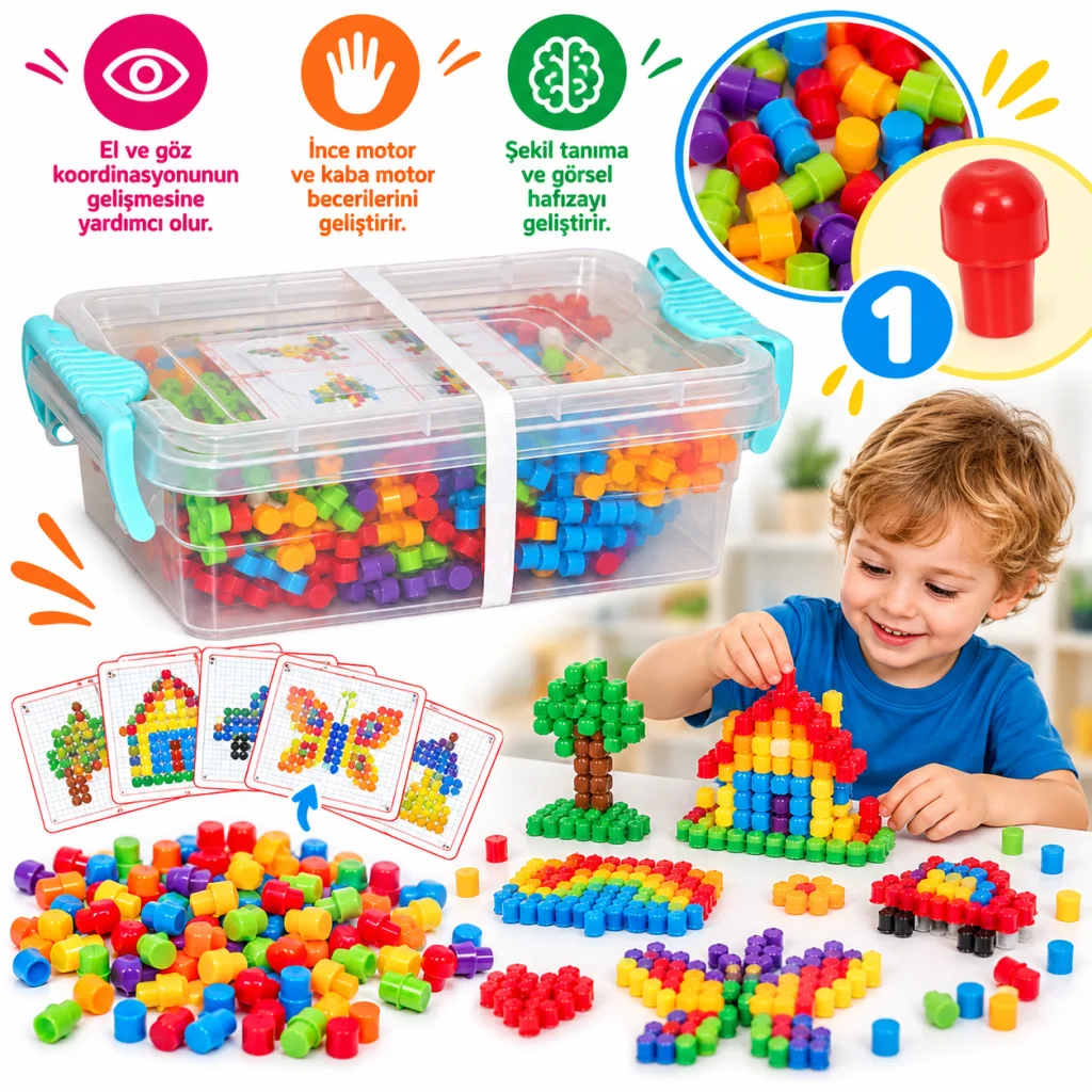 470 Mozaik Kutulu Puzzle Küçük (80PCS)
