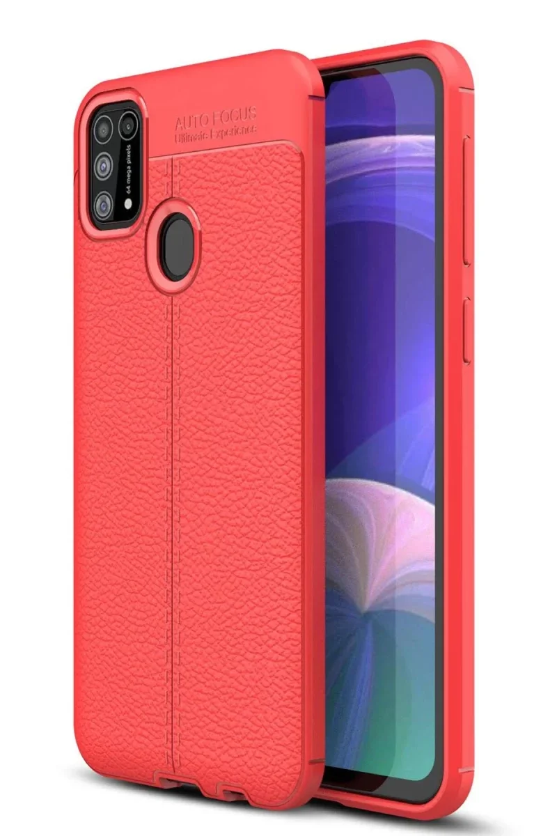 Samsung Galaxy M31 Kılıf Auto Focus Kapak - Kırmızı
