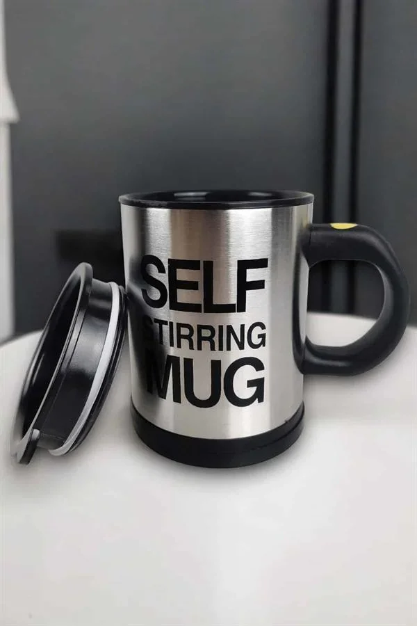 Yazılı Mug Kupa Karıştırıcı Özelliği Ve Paslanmaz Çelik görsel 3