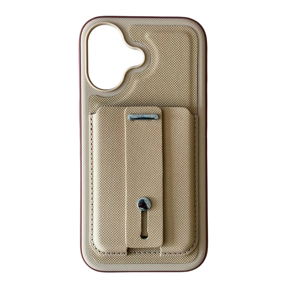 Apple iPhone 16 Latte Kartvizitli Kapak - Bej
