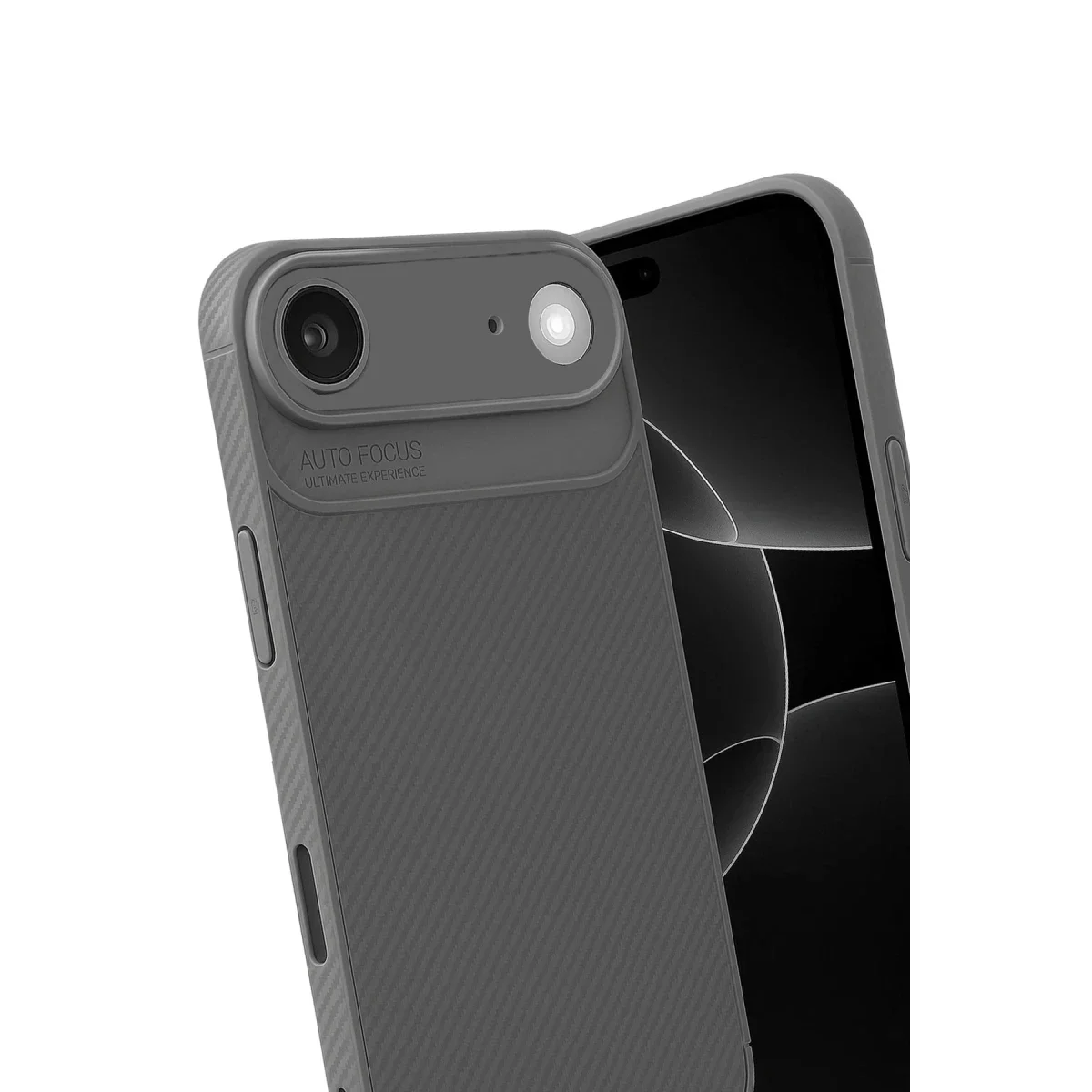 Apple iPhone 17 Air Auto Focus Karbon Kapak - Gri görsel 3