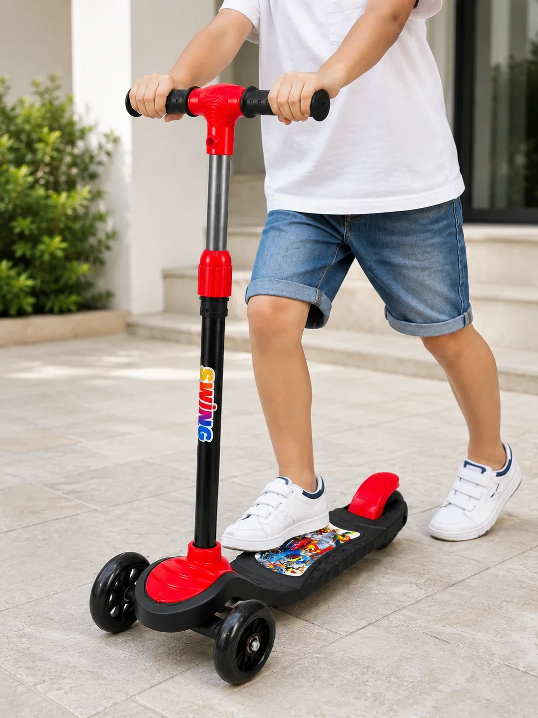 Kız ve Erkek Çocuk Scooterı 3 Tekerlekli Dengeli ve Kolay Kullanımlı Skuter görsel 2