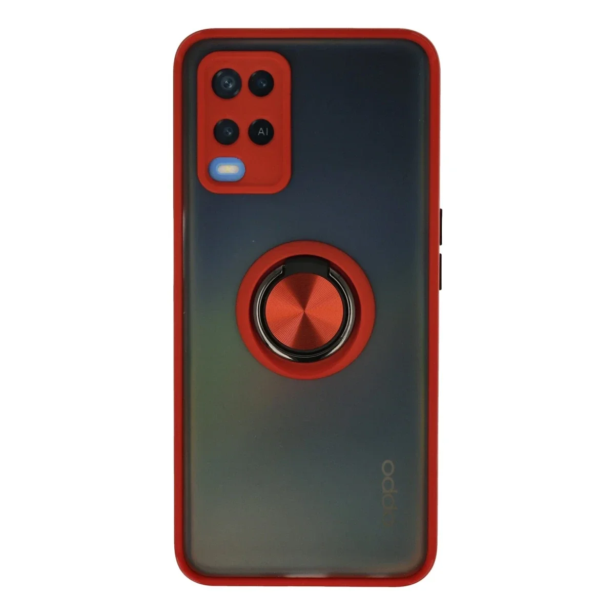 Oppo A54 4G Kılıf Montreal Yüzüklü Silikon Kapak - Kırmızı