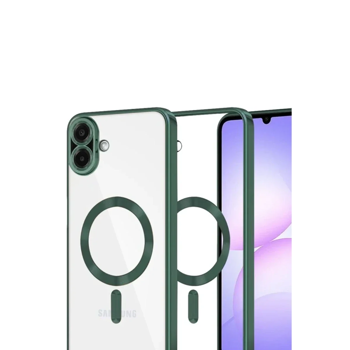 Samsung Galaxy A07 4G Kross Magneticsafe Kapak - Koyu Yeşil görsel 2