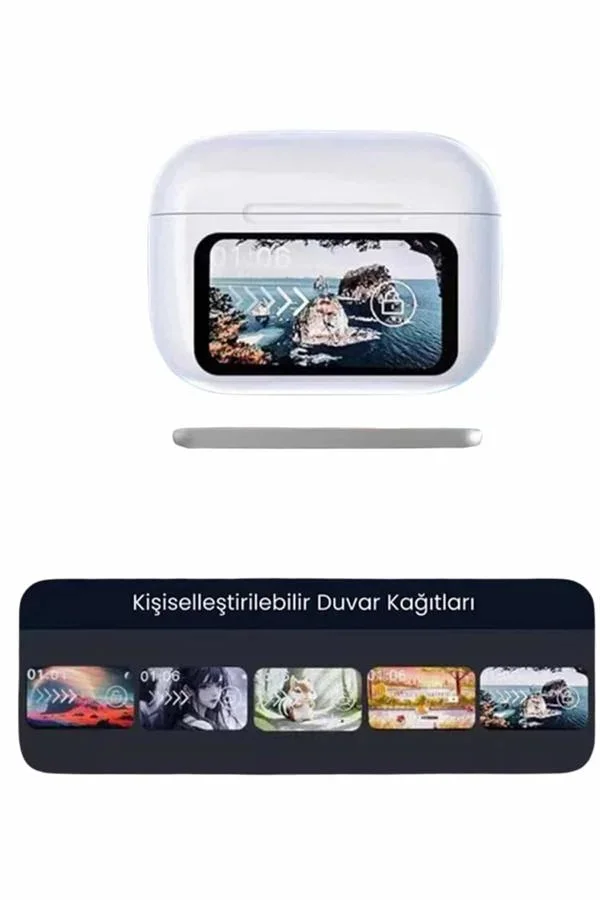 Dokunmatik Ekranlı ANC/ENC Yeni Nesil Pro Bluetooth Kulaklık Dokunmatik Ekran Yeni Nesil görsel 3