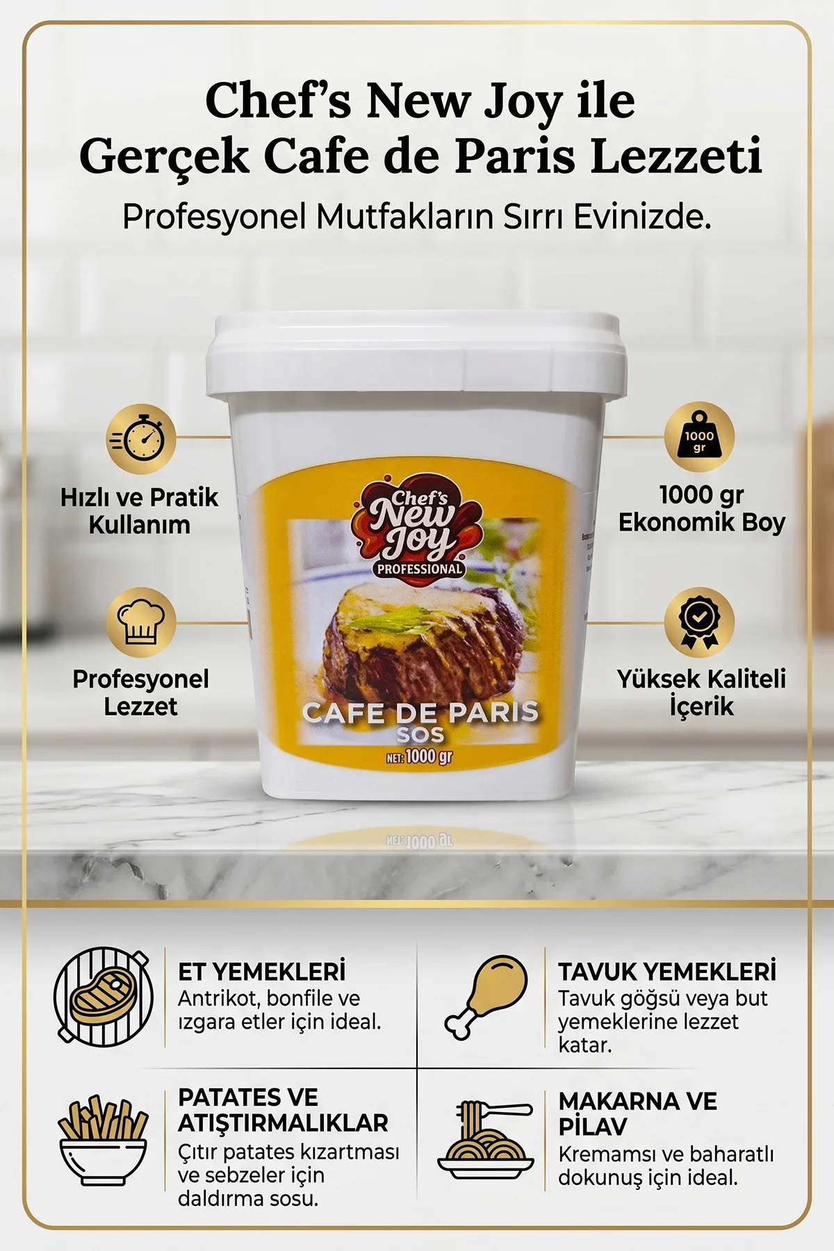 Cafe de Paris Sauce 1000 gr Sos Tozu görsel 3