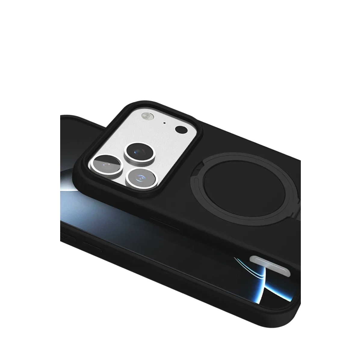 Apple iPhone 17 Pro Regal Magsafe Standlı Kapak - Siyah görsel 5