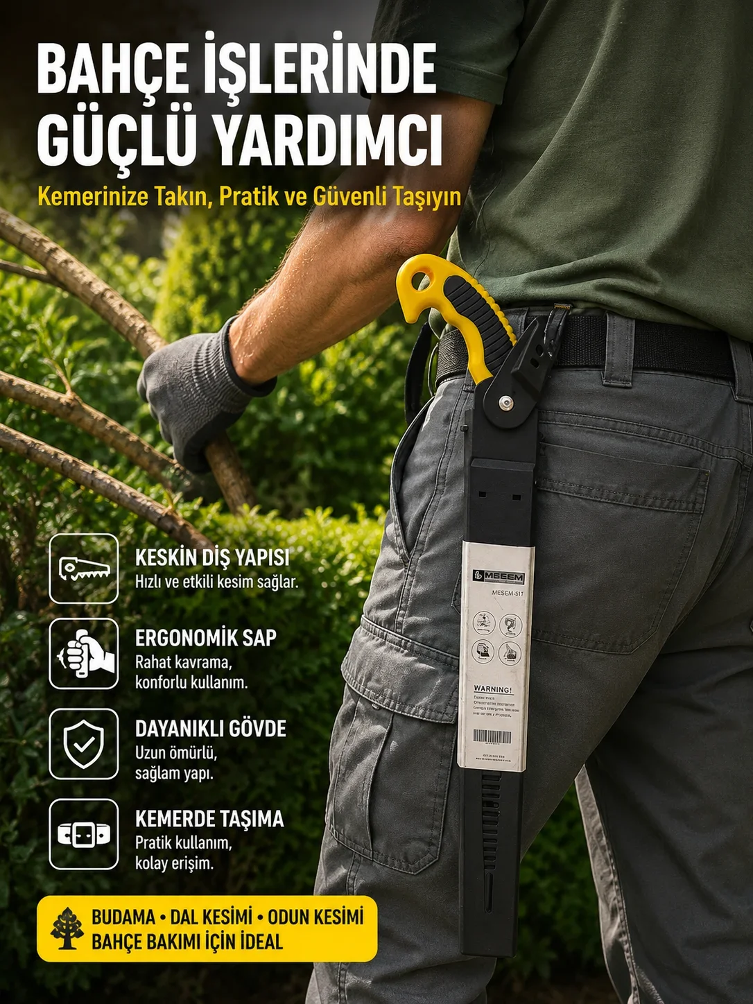 Dal Budama İçin Güçlü Kesim Sağlayan Bahçe Bıçkısı