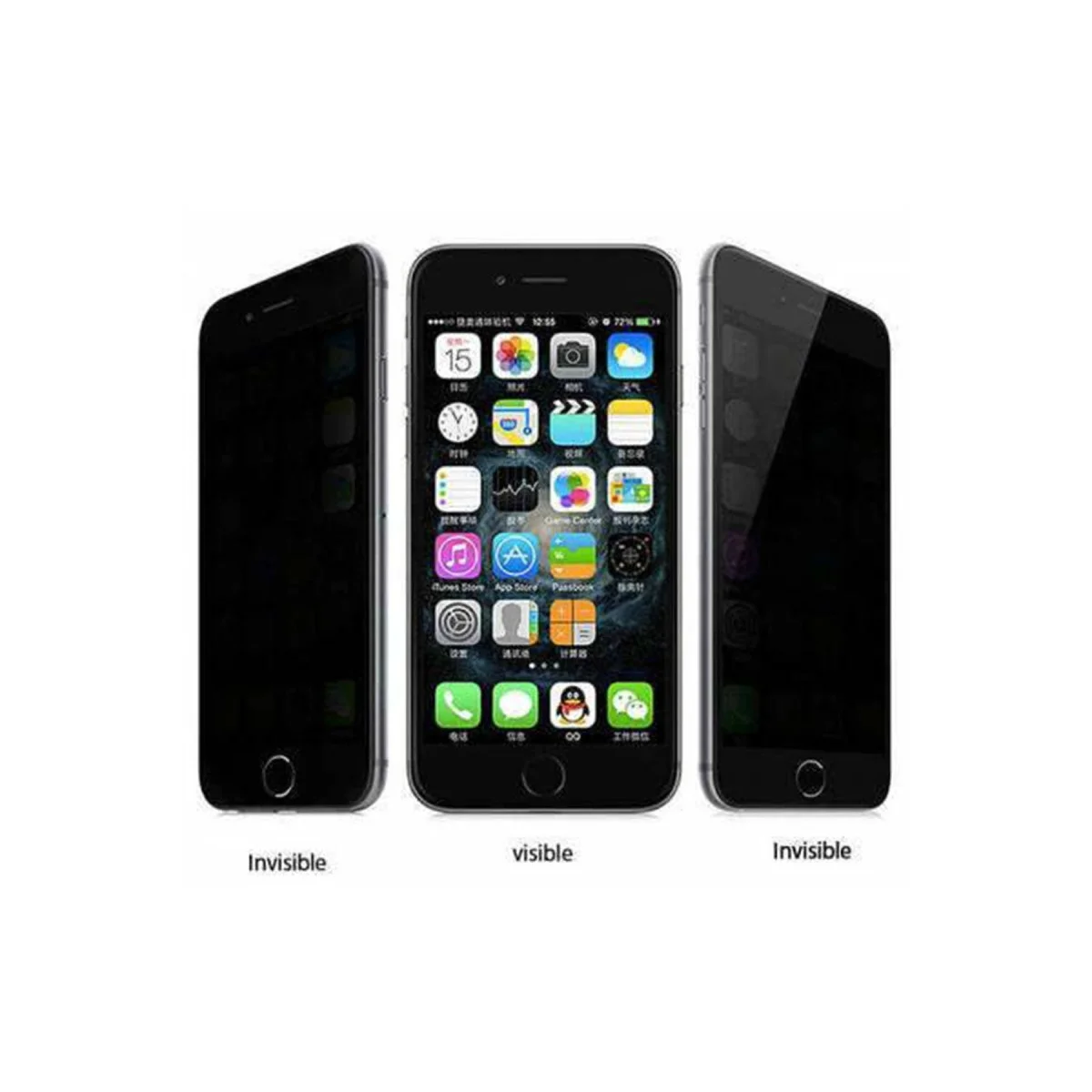 Apple İphone 6 Bilvis Hayalet Cam Ekran Koruyucu - Siyah görsel 8