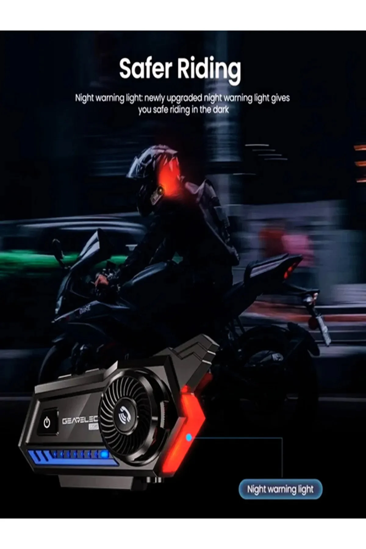 Vothoon BT57 Motosiklet Kask Kulaklık Intercom Işıklı Motorsiklet Interkom görsel 2