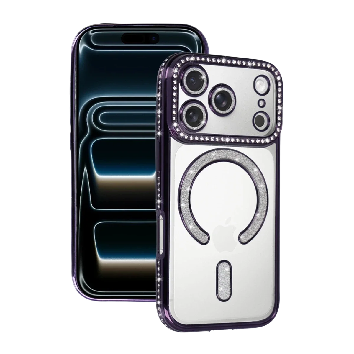 Apple iPhone 17 Pro Joke Simli Magneticsafe Kılıf - Derin Mor