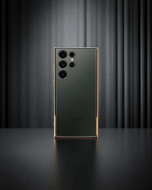 Samsung Galaxy S23 Ultra Kılıf Razer Lensli Silikon - Gold