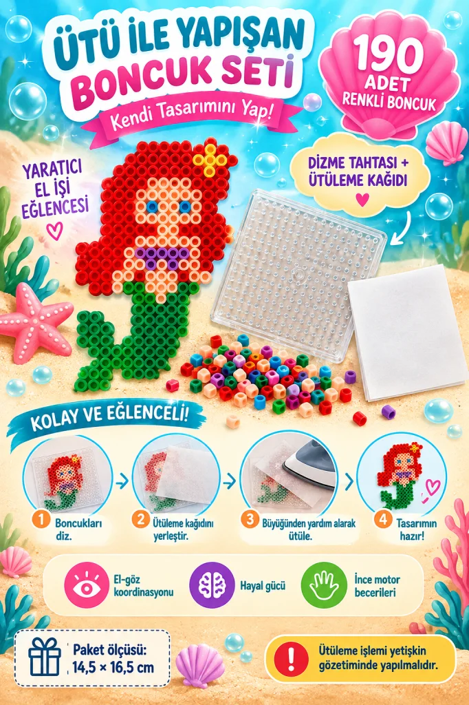 Princess Ütü ile Yapışan Boncuk Seti