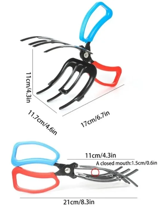 3 Pençeli 11 cm Balık Sabitleyici Maşa görsel 3