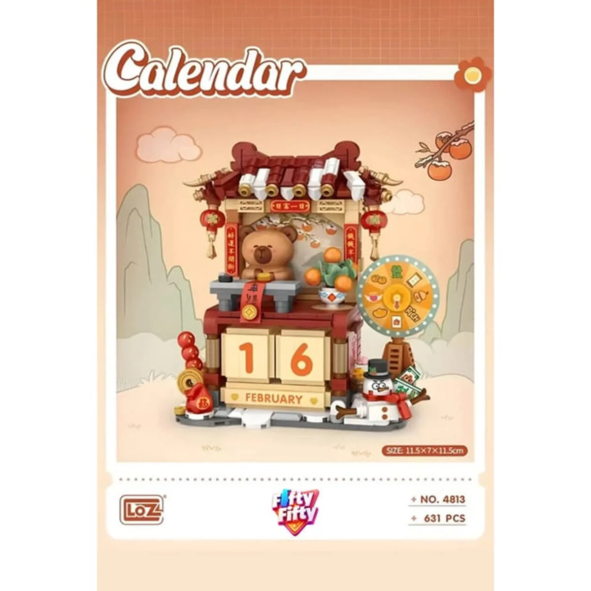 LZ4813 Loz Yeni Yıl Takvimi 631 Parça Block görsel 3