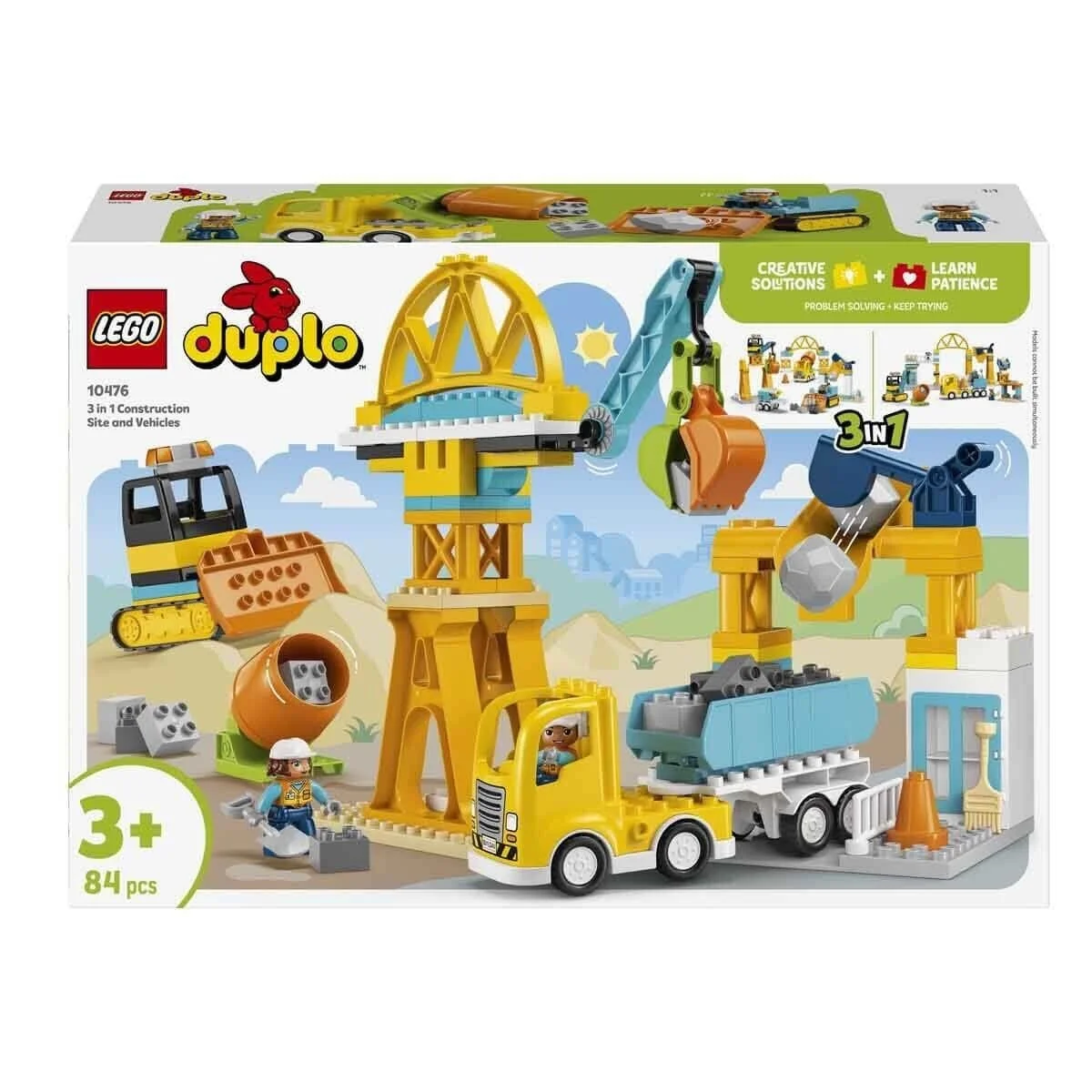 10476 Lego Duplo İnşaat Sahası ve Araçları 84 parça +3 yaş görsel 8