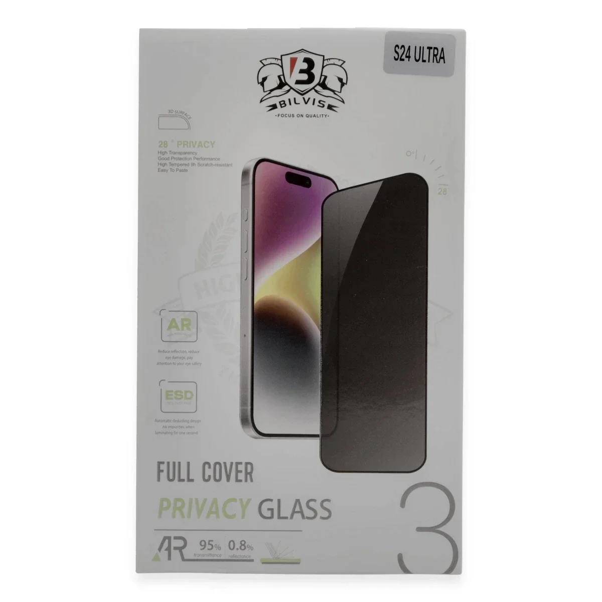 Samsung Galaxy S24 Ultra Bilvis Hayalet Cam Ekran Koruyucu görsel 3