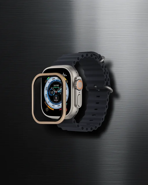 Apple Watch Ultra 49mm Alüminyum Kasa Cam Ekran Koruyucu - Yıldız Işığı