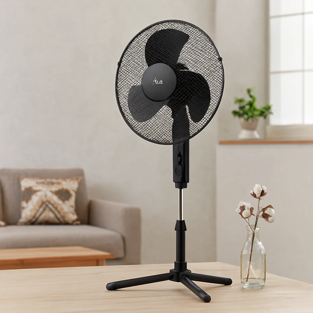 16\" (41 cm) Teleskopik Katlanır Ayaklı Vantilatör - Metal Kafes, 3 Kademe
