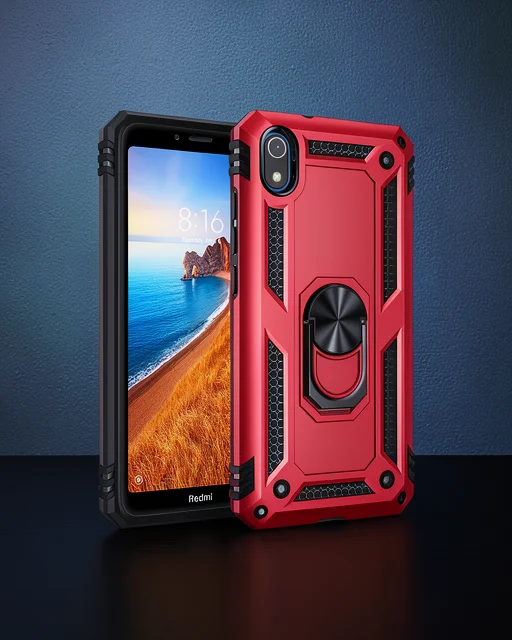 Xiaomi Redmi 7a Kılıf Sofya Yüzüklü Silikon Kapak - Gold